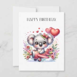 Fliegendes Koala-Geburtstag Einladung