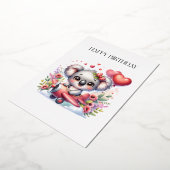 Fliegendes Koala-Geburtstag Folieneinladung (Gedreht)