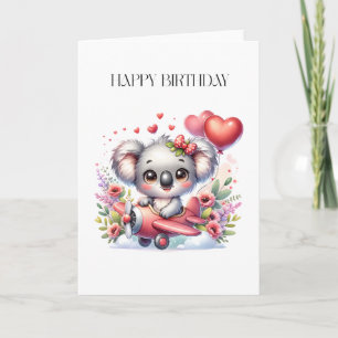 Fliegendes Koala Geburtstag Karte