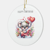 Fliegendes Koala-Geburtstag Keramik Ornament (Links)