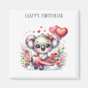 Fliegendes Koala-Geburtstag Magnet