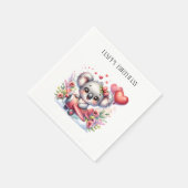 Fliegendes Koala-Geburtstag Serviette (Ecke)