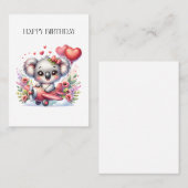 Fliegendes Koala-Geburtstag Visitenkarte (Vorne/Hinten)
