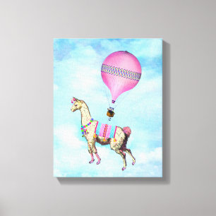 Fliegendes Lama Canvas Leinwanddruck