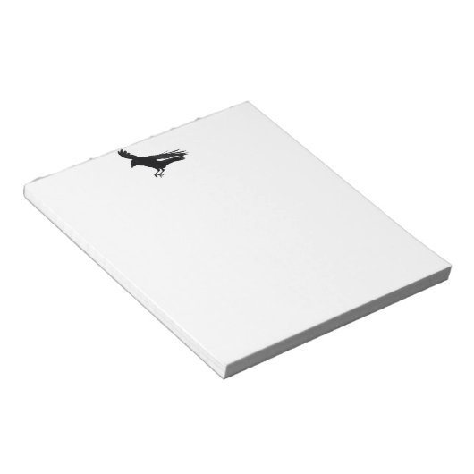 Fliegendes Landing Black Crow Art Notizblock (angewinkelt)