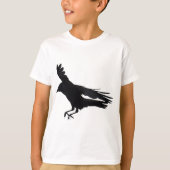 Fliegendes Landing Black Crow Art T-Shirt (Vorderseite)