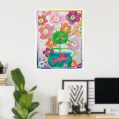 Fliegendes Mädchen Poster (Heimbüro)