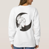 fliegendes Mädchen um Mitternacht Sweatshirt (Rückseite)