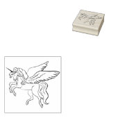 Fliegendes magisches Einhorn Gummistempel (Stempel)