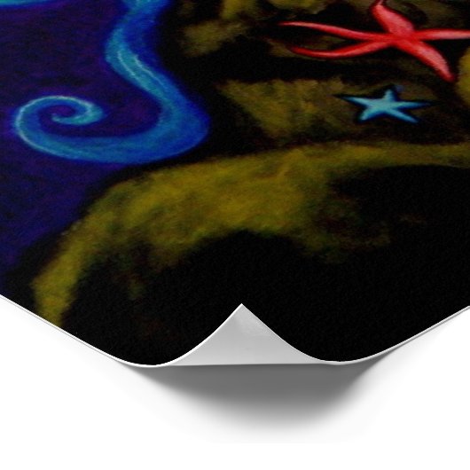 Fliegendes Meerjunggebäck Poster (Ecke)