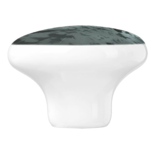 Fliegendes Murder Flock von Krähen, Ravens Keramikknauf (Seitenansicht)