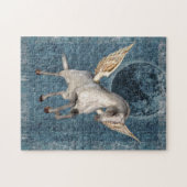 Fliegendes Pegasus Blue Moon Fantasy Horse Art Puzzle (Horizontal)