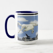 Fliegendes Pegasus & Eagles Fantasy Art Tasse (Links)