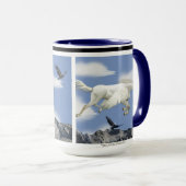 Fliegendes Pegasus & Eagles Fantasy Art Tasse (VorderseiteRechts)