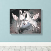 Fliegendes Pegasus Fantasy Horse Art Leinwanddruck (Insitu (Holzboden))