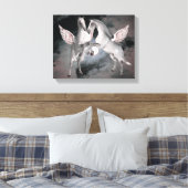 Fliegendes Pegasus Fantasy Horse Art Leinwanddruck (Insitu (Schlafzimmer))