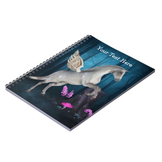 Fliegendes Pegasus Fantasy Horse Notebook Notizblock (Linke Seite)