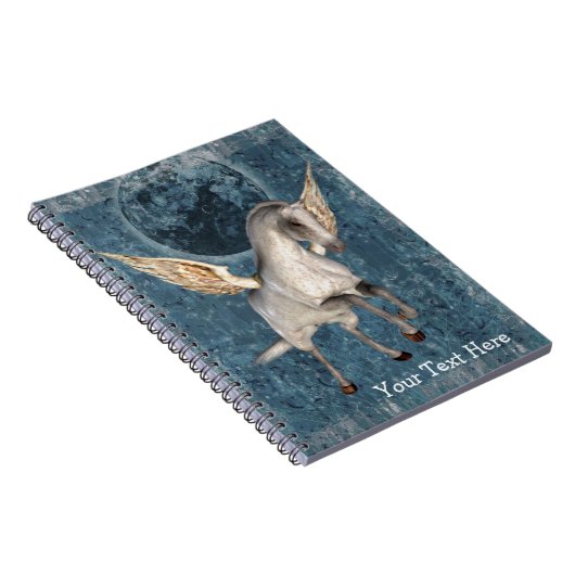 Fliegendes Pegasus Moon Fantasy Horse Notebook Notizblock (Rechte Seite)