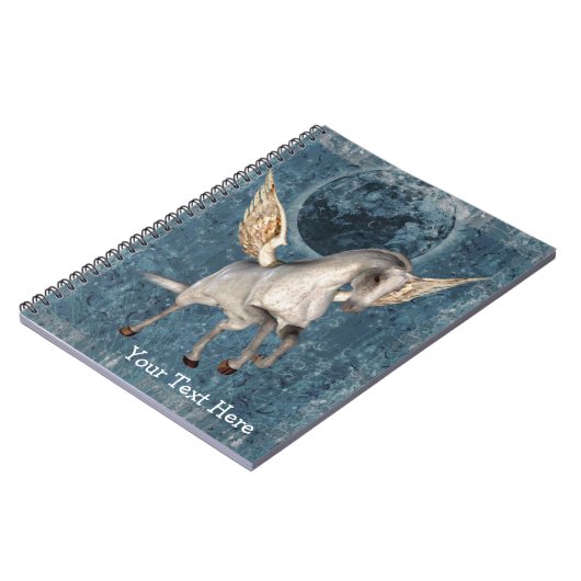 Fliegendes Pegasus Moon Fantasy Horse Notebook Notizblock (Linke Seite)