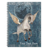 Fliegendes Pegasus Moon Fantasy Horse Notebook Notizblock (Vorderseite)