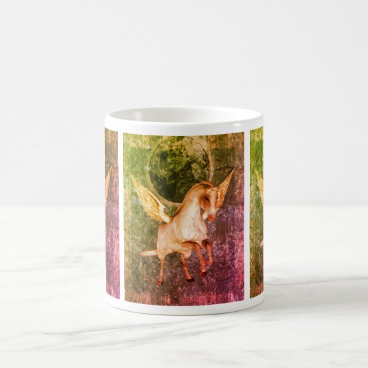 Fliegendes Pegasus Pferd Fantasie Kaffeetasse (Mittel)