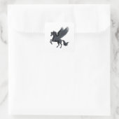 Fliegendes Pegasus Quadratischer Aufkleber (Tasche)