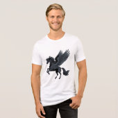 Fliegendes Pegasus Tri-Blend Shirt (Vorderseite voll)