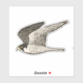 Fliegendes Peregrine Falken Farbige Stifte Kunst Aufkleber (Blatt)