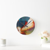 Fliegendes Pferd 2 Runde Wanduhr (Zuhause)