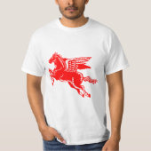 Fliegendes Pferd - Roter und Weißer T - Shirt (Vorderseite)