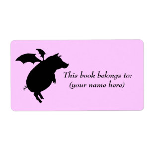 Fliegendes piggy Buchzeichen, Quadrat