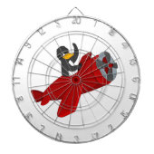 Fliegendes Pinguin-Cartoon-Dartboard Dartscheibe (vorne)
