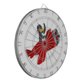 Fliegendes Pinguin-Cartoon-Dartboard Dartscheibe (Vorderseite Links)