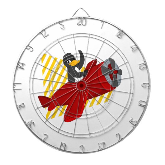 Fliegendes Pinguin-Cartoon-Dartboard Dartscheibe (vorne)