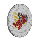 Fliegendes Pinguin-Cartoon-Dartboard Dartscheibe (Vorderseite Links)