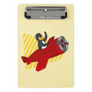 Fliegendes Pinguin-Cartoon-Mini-Cliparts Mini Klemmbrett