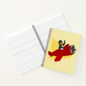 Fliegendes Pinguin-Cartoon-Notebook Notizblock (Innenseite)