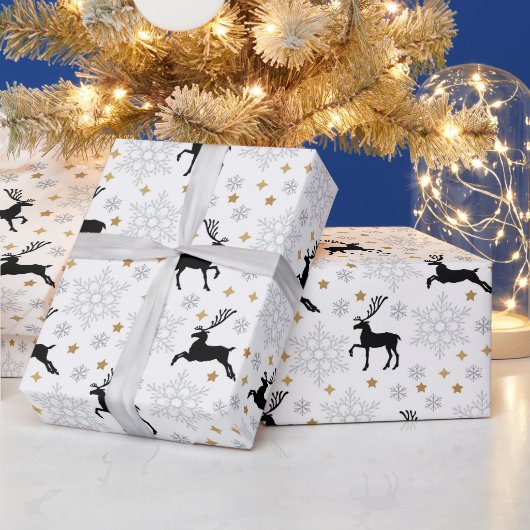 Fliegendes Rentier Geschenkpapier (Feiertage)