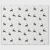 Fliegendes Rentier Geschenkpapier (Flach)