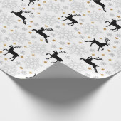 Fliegendes Rentier Geschenkpapier (Ecke)
