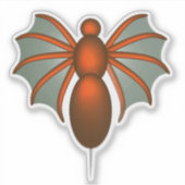 Fliegendes rotes Stachelwanzen Aufkleber (Vorderseite)