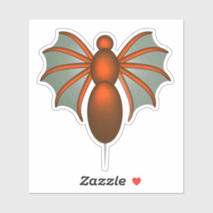 Fliegendes rotes Stachelwanzen Aufkleber
