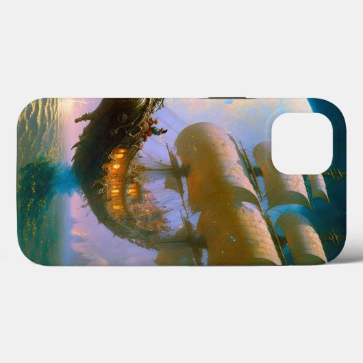 Fliegendes Schiff Fantasy Art Case-Mate iPhone Hülle (Rückseite (Horizontal))