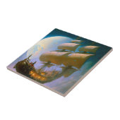 Fliegendes Schiff Fantasy Art Fliese (Seite)