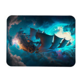 Fliegendes Schiff Fantasy Art Magnet (Horizontal)