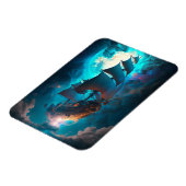 Fliegendes Schiff Fantasy Art Magnet (Linke Seite)