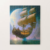 Fliegendes Schiff Fantasy Art Puzzle (Vertikal)