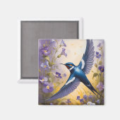 Fliegendes Schluckfeld bei violetten Blume Magnet (Vorderseite/Rückseite)