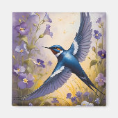 Fliegendes Schluckfeld bei violetten Blume Magnet (Vorne)