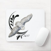Fliegendes Schneeauwl Mousepad (Mit Mouse)